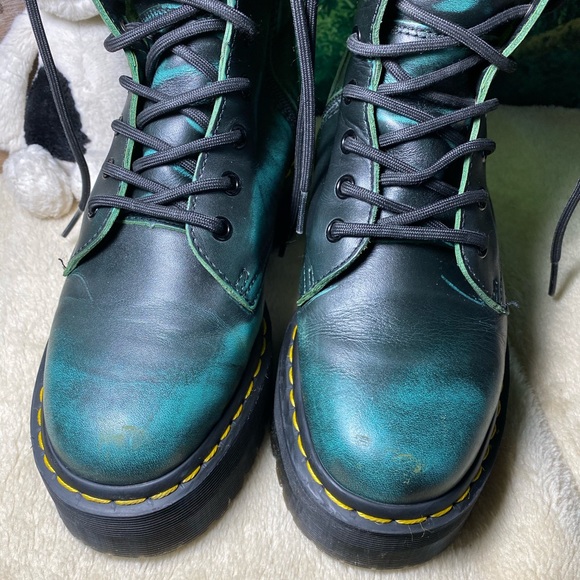 SOLD SOLD Dr Martens JADON w/green leather boots💚 - Picture 6 of 8